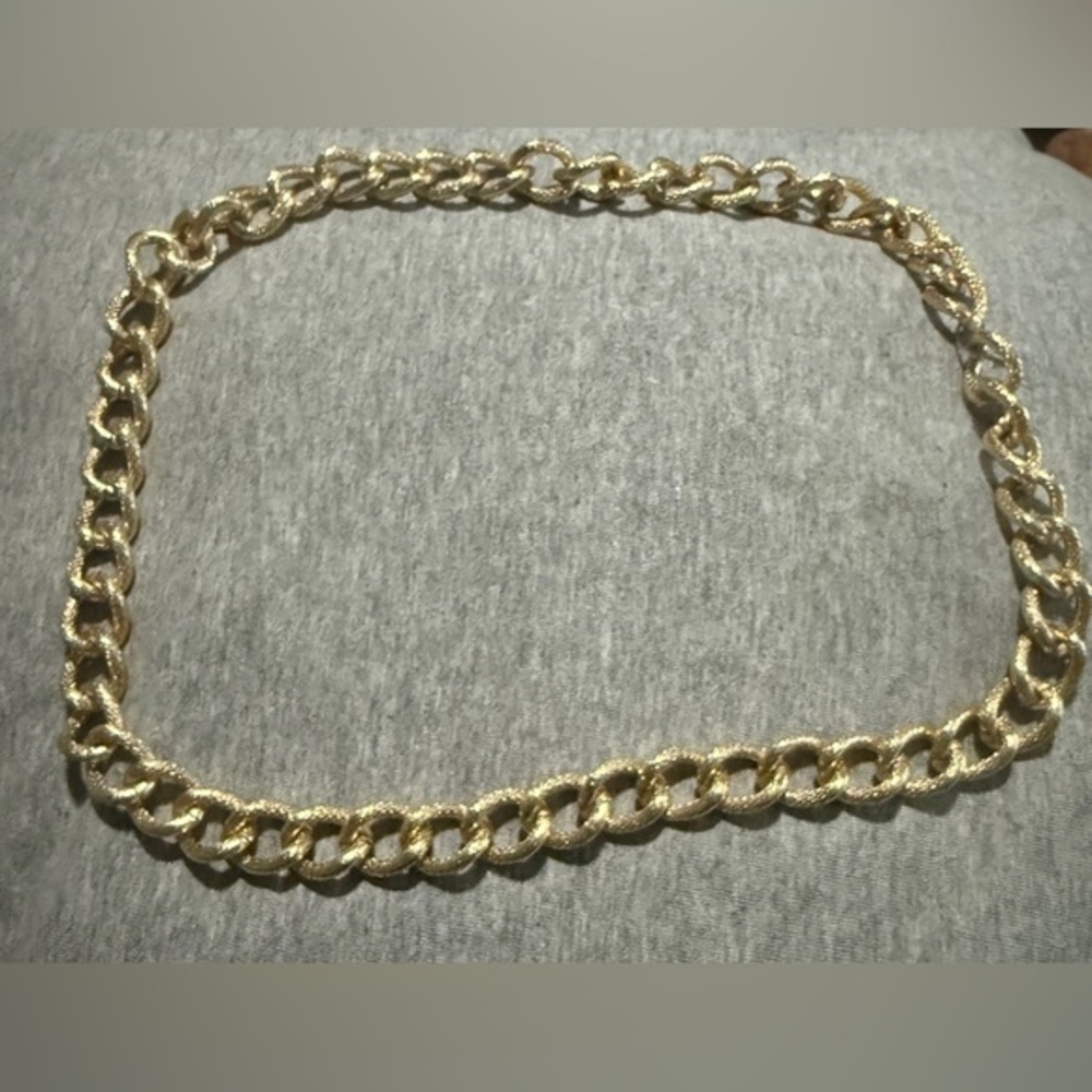 Frosted Gold Chain Necklace